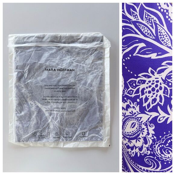 NWT Mara Hoffman Handkerchief Bandana in Purple Multi - One Size - Picture 1 of 7
